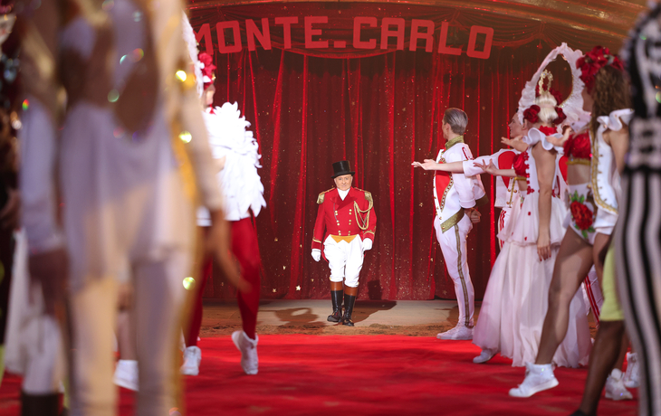 Zirkusdirektor und Künstler beim Festival in Monte-Carlo.