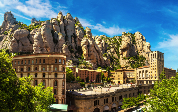 Benediktinerabtei Santa Maria de Montserrat in den Bergen nahe Barcelona.